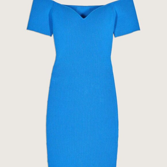 NWOT ba&sh oleane Dress Blue Ribbed Summer Dress $380 original size 2 (M) - Picture 7 of 9